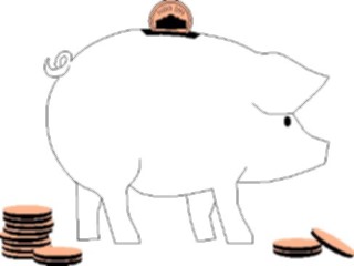 Sticker Custom Preview Image #090160 Money Cartoons Piggy Bank03