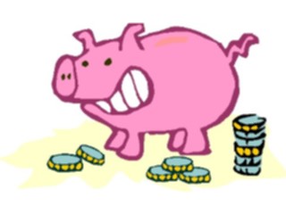 Sticker Custom Preview Image #090191 Money Cartoons Piggy Bank Coins