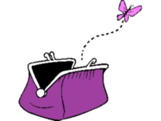 Sticker Custom Preview Image #090205 Money Cartoons Purse Moth