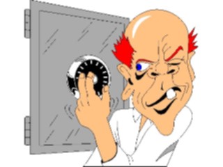 Sticker Custom Preview Image #090231 Money Cartoons Safe Cracker