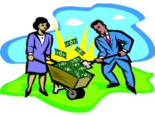 Sticker Custom Preview Image #090243 Money Cartoons Shoveling Money1