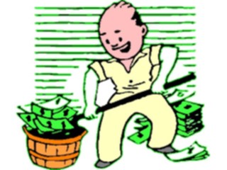 Sticker Custom Preview Image #090244 Money Cartoons Shoveling Money2