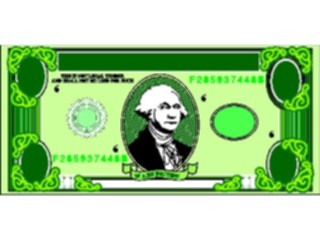 Sticker Custom Preview Image #090301 Money Coins Currency Bill One Dollar3