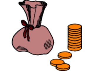 Sticker Custom Preview Image #090394 Money Coins Currency Money Bag Coins