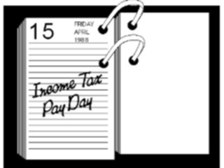 Sticker Custom Preview Image #090489 Money Miscellaneous Income Tax Day Calendar