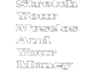 Sticker Custom Preview Image #090673 Money Symbols Titles Stretch Your Muscles