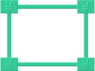 Sticker Custom Preview Image #090687 Money Symbols Titles Yen Frame