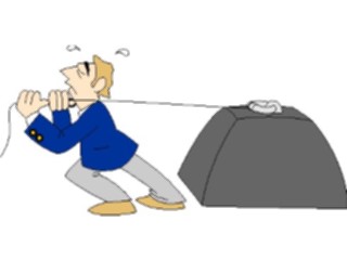 Sticker Custom Preview Image #090802 Motivational Man Pulling Weight
