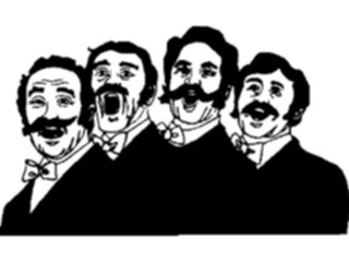 Sticker Custom Preview Image #091040 Music Entertainment Barbershop Quartet