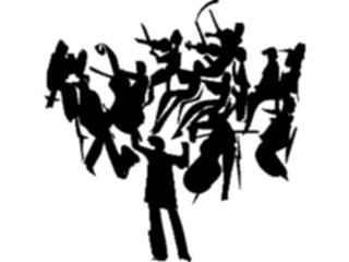 Sticker Custom Preview Image #091133 Music Entertainment Orchestra Silhouette