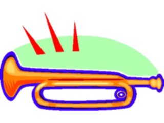 Sticker Custom Preview Image #091210 Music Instruments Bugle7