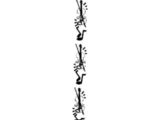 Sticker Custom Preview Image #091302 Music Instruments Fiddles Border