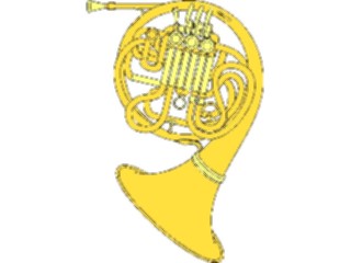 Sticker Custom Preview Image #091314 Music Instruments French Horn2