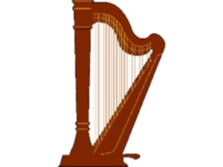 Sticker Custom Preview Image #091405 Music Instruments Harp03
