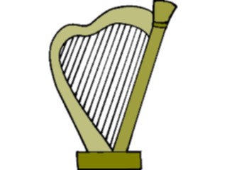 Sticker Custom Preview Image #091408 Music Instruments Harp06