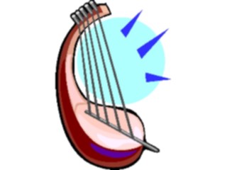 Sticker Custom Preview Image #091413 Music Instruments Harp11