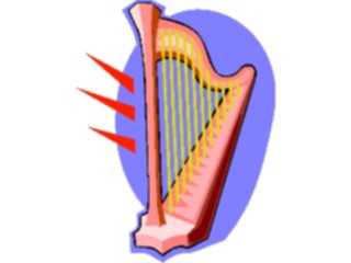 Sticker Custom Preview Image #091414 Music Instruments Harp12