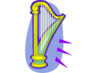 Sticker Custom Preview Image #091415 Music Instruments Harp13
