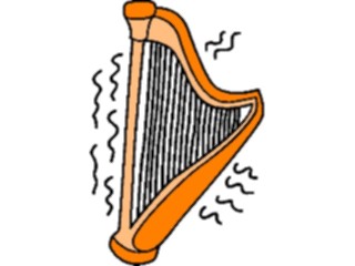 Sticker Custom Preview Image #091420 Music Instruments Harp18