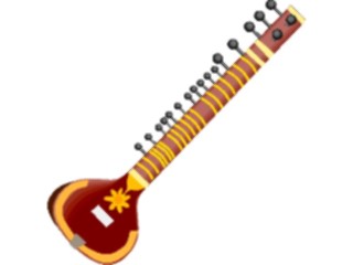 Sticker Custom Preview Image #091610 Music Instruments Sitar1