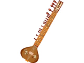 Sticker Custom Preview Image #091611 Music Instruments Sitar2