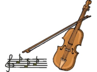 Sticker Custom Preview Image #091720 Music Instruments Violin Musical Notes