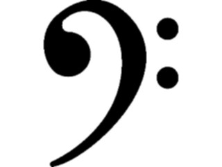 Sticker Custom Preview Image #091734 Music Musical Elements Bass Clef6