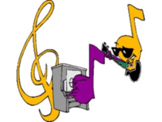 Sticker Custom Preview Image #091829 Music Musical Elements Musical Notes Cartoon2