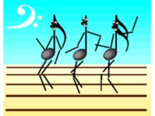 Sticker Custom Preview Image #091830 Music Musical Elements Musical Notes Dancing