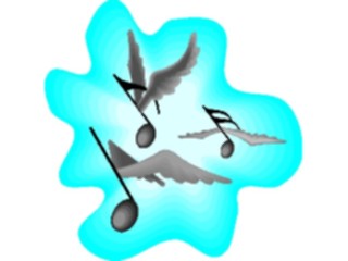 Sticker Custom Preview Image #091831 Music Musical Elements Musical Notes Flying