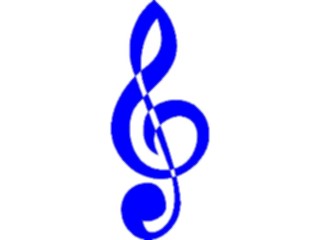 Sticker Custom Preview Image #091840 Music Musical Elements Treble Clef01