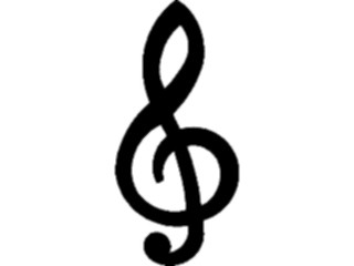 Sticker Custom Preview Image #091844 Music Musical Elements Treble Clef05