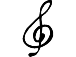 Sticker Custom Preview Image #091846 Music Musical Elements Treble Clef07