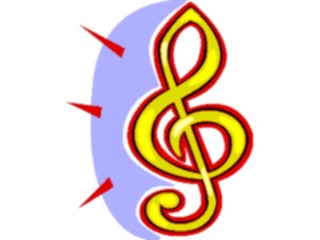 Sticker Custom Preview Image #091851 Music Musical Elements Treble Clef12