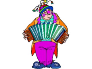 Sticker Custom Preview Image #091857 Music Musicians Accordion Player Clown