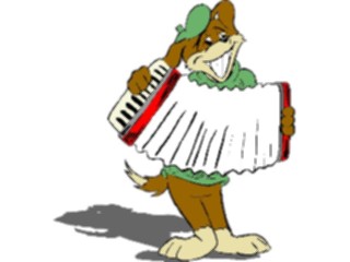 Sticker Custom Preview Image #091858 Music Musicians Accordion Player Dog