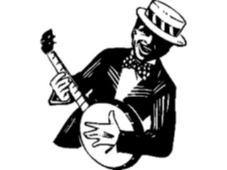 Sticker Custom Preview Image #091867 Music Musicians Banjo Player1