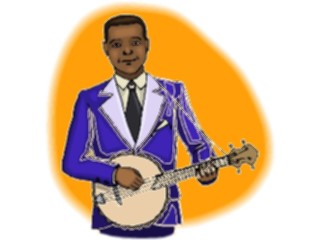 Sticker Custom Preview Image #091868 Music Musicians Banjo Player2