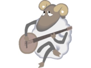 Sticker Custom Preview Image #091871 Music Musicians Banjo Player Ram