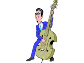 Sticker Custom Preview Image #091872 Music Musicians Bass Player01