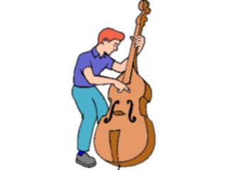 Sticker Custom Preview Image #091875 Music Musicians Bass Player04