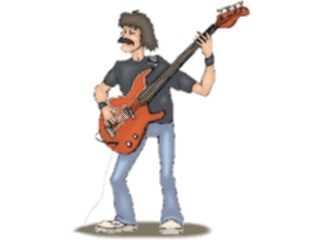 Sticker Custom Preview Image #091879 Music Musicians Bass Player08