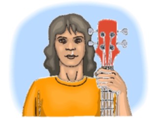 Sticker Custom Preview Image #091882 Music Musicians Bass Player11