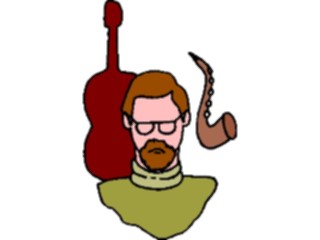 Sticker Custom Preview Image #091885 Music Musicians Bass Player14