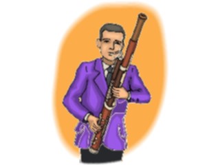 Sticker Custom Preview Image #091889 Music Musicians Bassoon Player