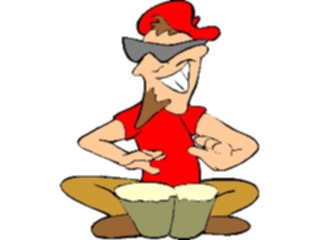 Sticker Custom Preview Image #091894 Music Musicians Bongo Player2