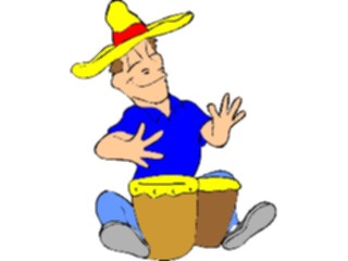 Sticker Custom Preview Image #091895 Music Musicians Bongo Player3