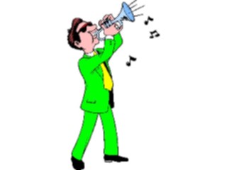 Sticker Custom Preview Image #091901 Music Musicians Bugle Player