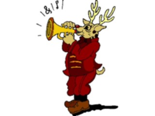 Sticker Custom Preview Image #091902 Music Musicians Bugle Player Deer