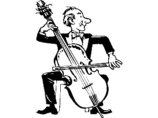 Sticker Custom Preview Image #091904 Music Musicians Cellist1